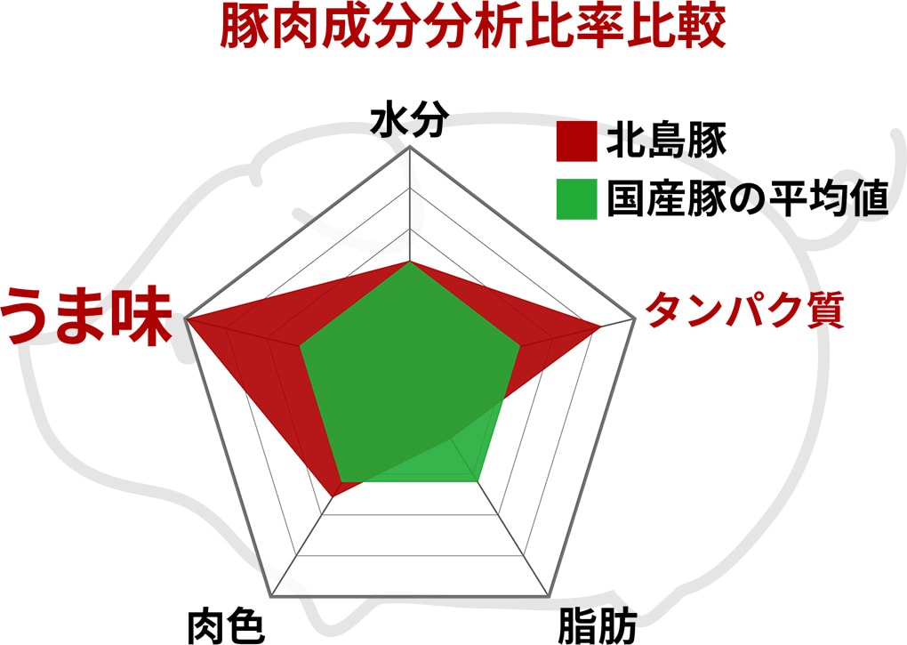 圧倒的旨汁！旨味成分２倍の北島豚を使った「旨味ハンバーグ」